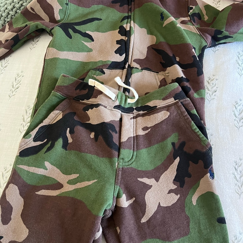 Ralph Lauren Camouflage Hoodie and Pants Set